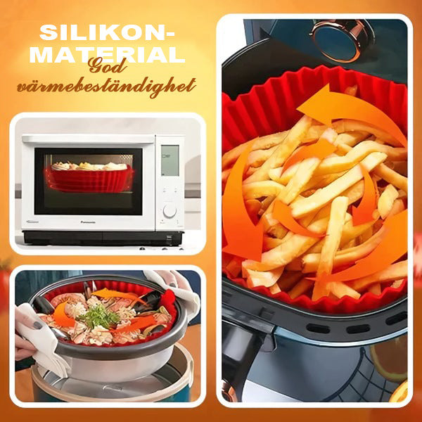 Silikon air fryer bakpanna