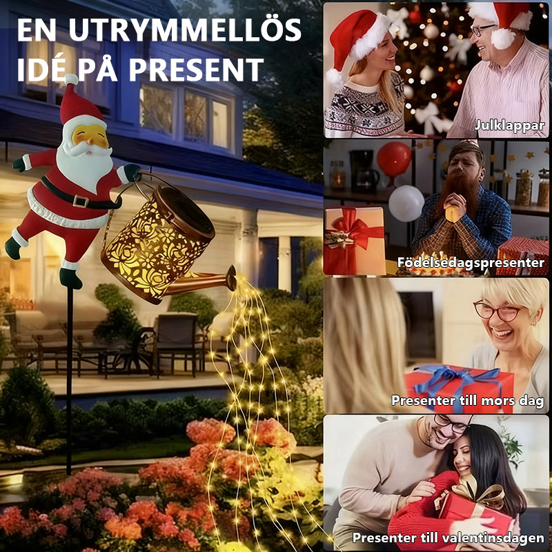 🎅 Solcellsdriven vattenkokarlampa med jultomtenmotiv