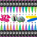 Tvåfärgad akrylfärgpenna med dubbla ändar