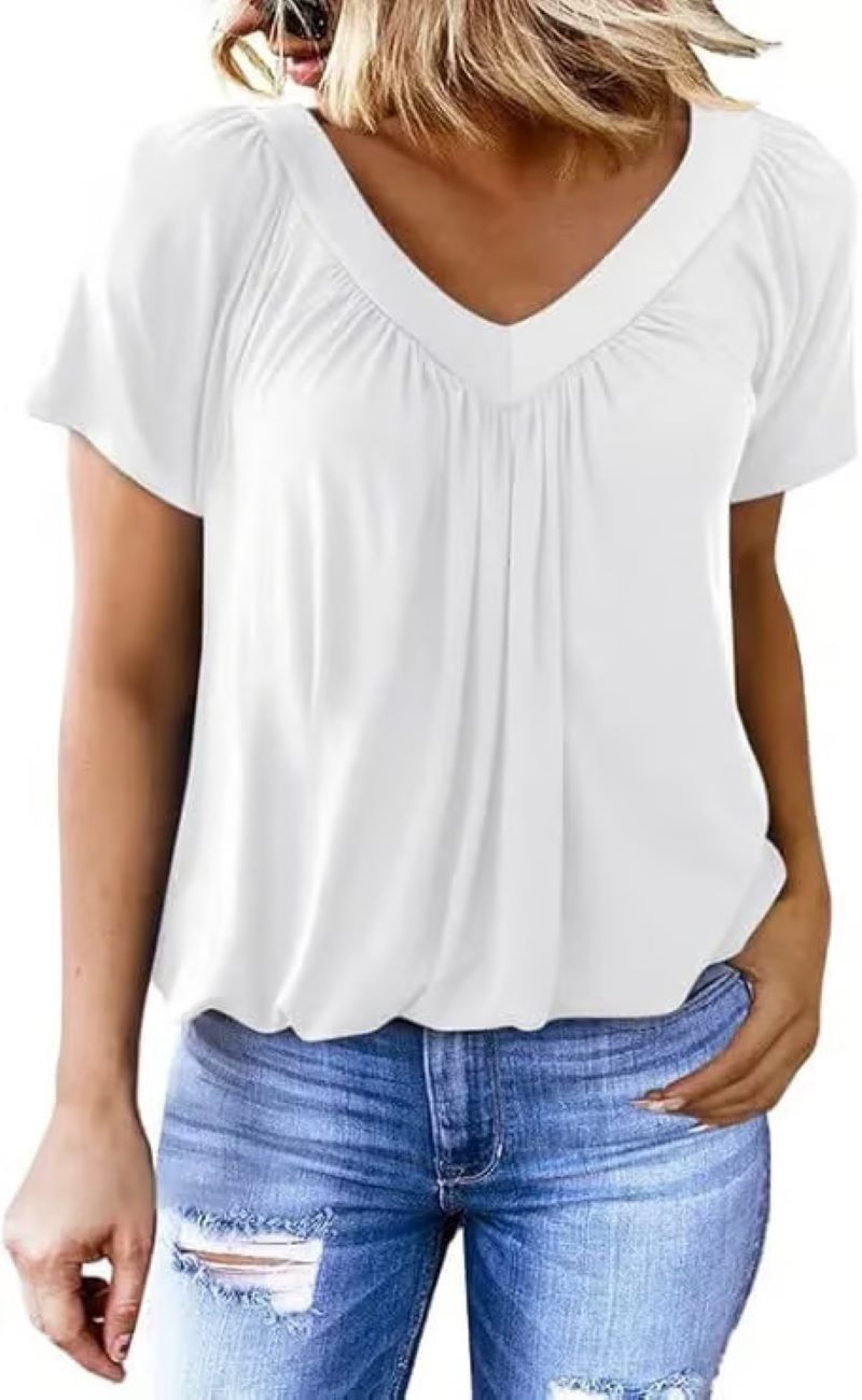 ✨Dam casual kortärmade t-shirts med v-ringning