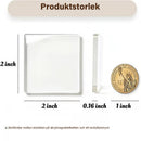 10-pack 5 x 5 cm genomskinliga akrylmagneter för gör-det-själv-kylskåp med självhäftande baksida