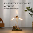 Roterande väderkvarn nattlampa