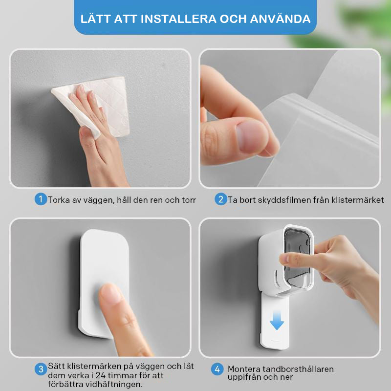 2 st dammtäta tandborstehållarlåda