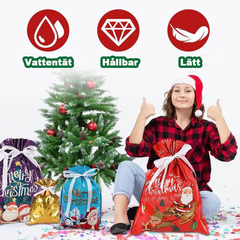 🎅🎁 Julklappspåse med dragsko