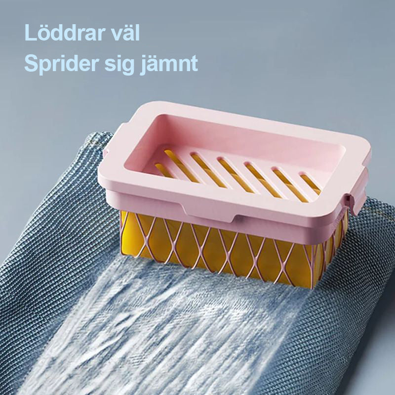 Mycket elastisk tvåldispenser i mesh