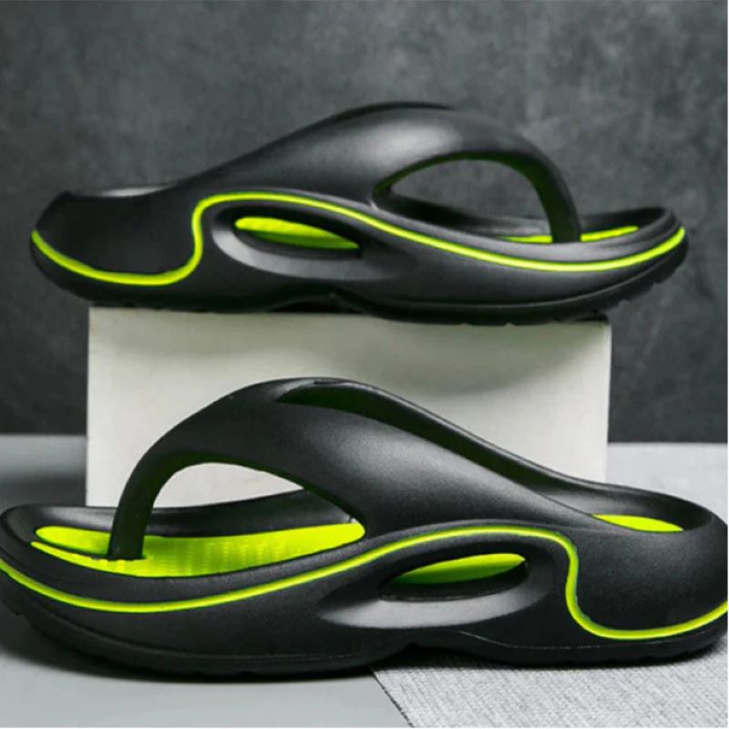 Bekväma sommarflip-flops med tjocka sulor