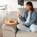 Trä sidobord soffa armstöd