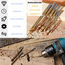 Sats med 6 titanbelagda HSS-spiralborrar (3–8 mm)
