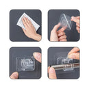 Spikfria justerbara gardinstång klibbig krok (1 set om 2)