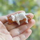 Set med 5 handmålade mini-skrivbordsdekorationer