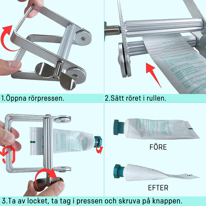 Tandkrämspressare i metall