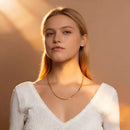 Elegant 2-delat smyckesset i 18K guld – Armband och halsband för män och kvinnor