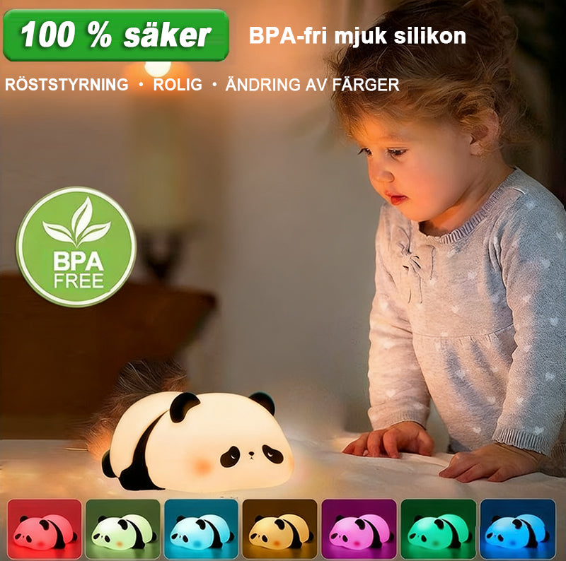 Söta panda nattlampor, sovrumsdekoration