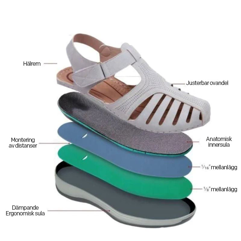 Sandalias de cuero ligeras de primera calidad