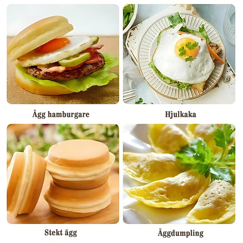 Fyra håls äggpanna, frukostomelett hushållsstekpanna non-stick panna