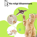 Simulerad fågel i plysch med svängande vingar