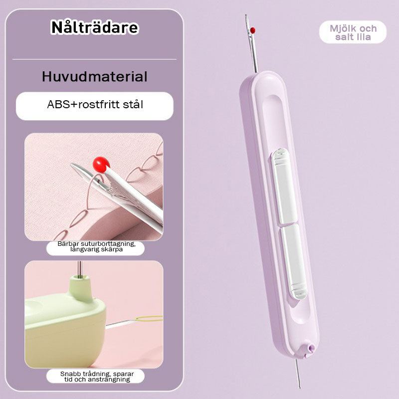 2-i-1 nålträdare och sömlindningsverktyg