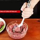 Köttbullesked —— Non-stick beläggning, för att ösa upp och rinna av —— Köp en, få en gratis (2 stycken)