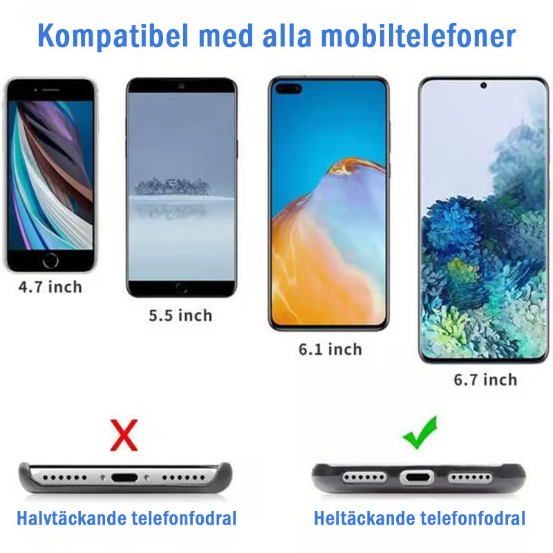 Justerbar rem för mobiltelefon