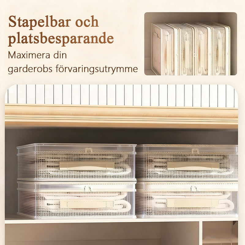 Genomskinliga förvaringspåsar för garderoben