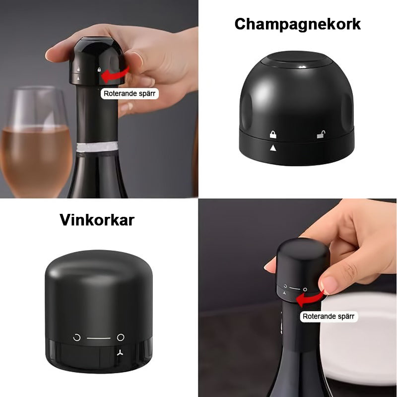 🍾Vakuumpropp för rödvinsflasklock