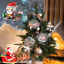 Julstil barns pedagogiska byggklossleksaker