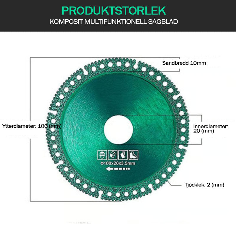 Multifunktionellt sågblad av komposit