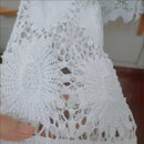 Långärmad topp med V-ringning i spets för kvinnor