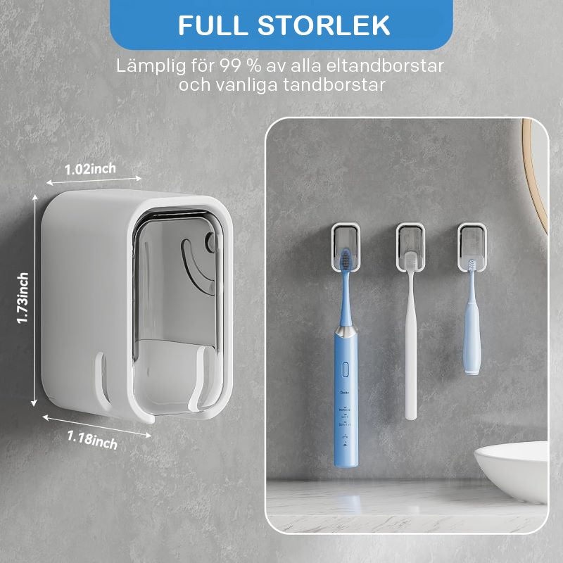 2 st dammtäta tandborstehållarlåda