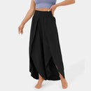 Hög midja Bakficka Flutter Slit Vida Ben Speed Lounge Byxor