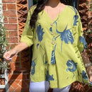 Tunika med tryckt V-ringning