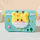 Förälder-barn handgjord tecknad non-woven myntväska budväska