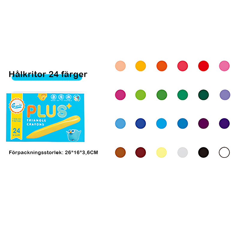 Triangel Jumbo Bivaxkritor för småbarn