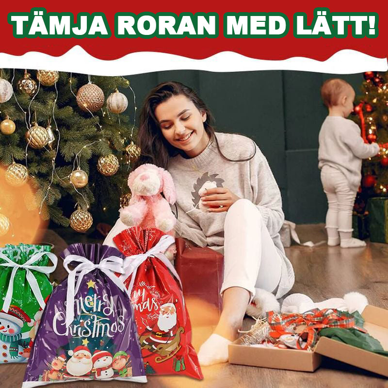 🎅🎁 Julklappspåse med dragsko