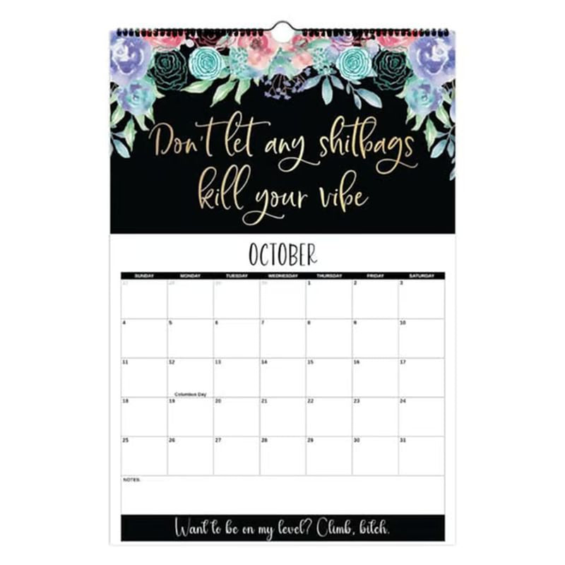 2026 Kalender med Roliga Svordomar för Trötta Kvinnor