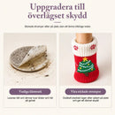 Stickade Julöverdrag För Stols- Eller Bordsben, Med Filtskydd – Set Om 4