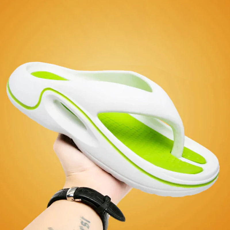 Bekväma sommarflip-flops med tjocka sulor