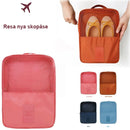 Dubbelskiktad reseskoväska, vikbar vattentät skoväska, organisatör, dagliga nödvändigheter