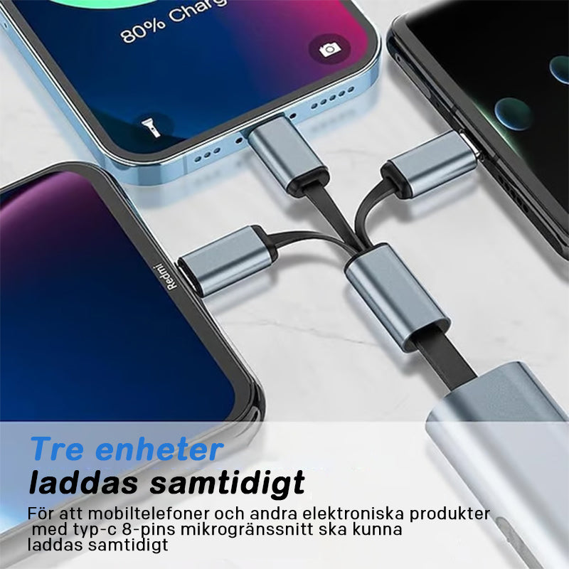3-i-1 snabbladdningskabel📱