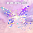 Lysande elektriska älvvingar