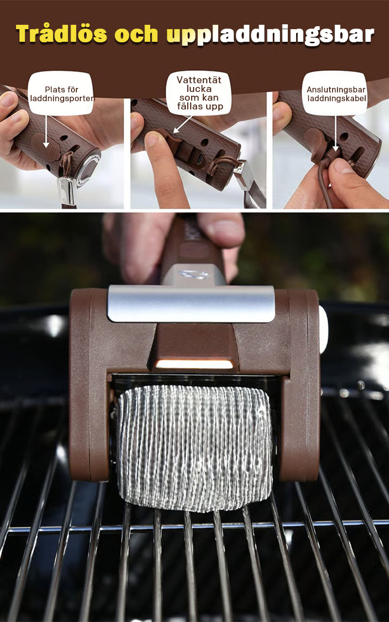 Grillborste i rostfritt stål