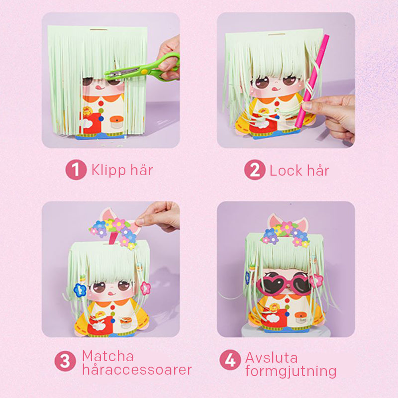 Kreativt frisyrpysselkit