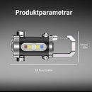 Bärbar, uppladdningsbar och kraftfull ficklampa som nyckelring