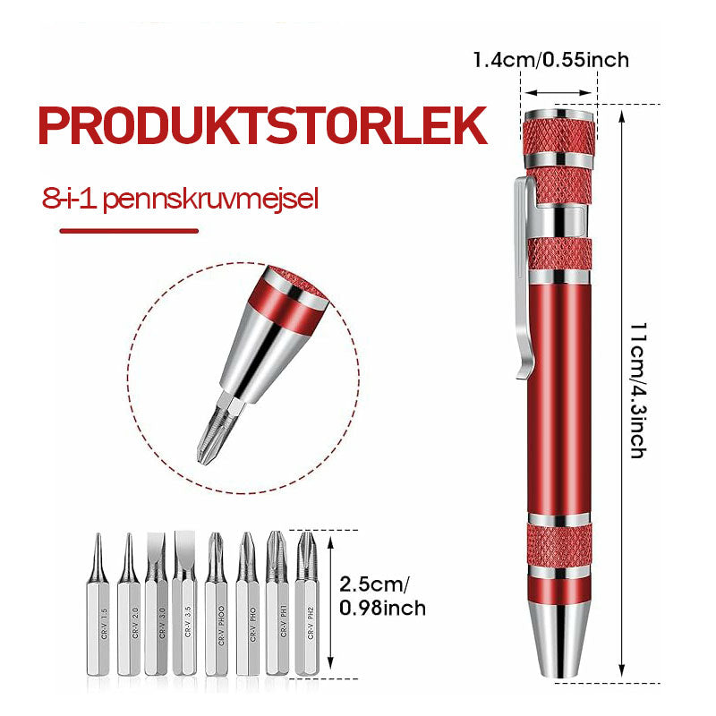 8 i 1 miniskruvmejsel