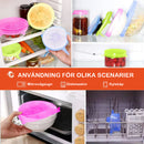 Silikonöverdrag Stretchlock Återanvändbara Lufttäta Matomslag