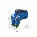 Handgjorda unika denimblomkrukor