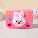 Förälder-barn handgjord tecknad non-woven myntväska budväska