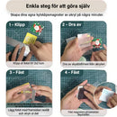10-pack 5 x 5 cm genomskinliga akrylmagneter för gör-det-själv-kylskåp med självhäftande baksida