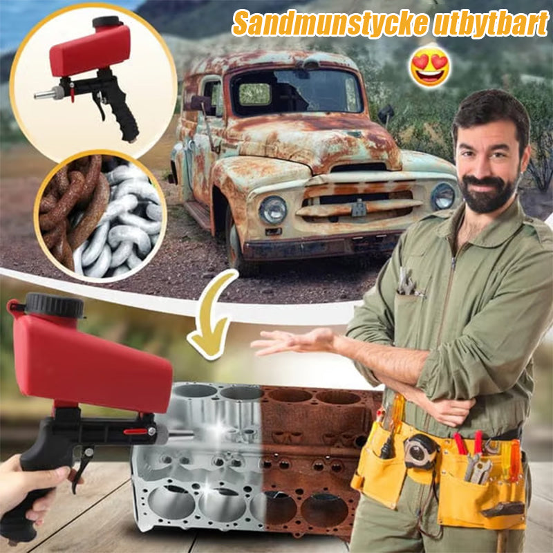 🔥✨Bärbar pneumatisk sandblästringsmaskin