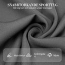 Andningsbara sportbyxor med dragkedjeförsedda fickor